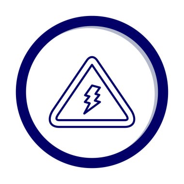 Gezegen simgesiyle Elektrik Tehlike İşareti