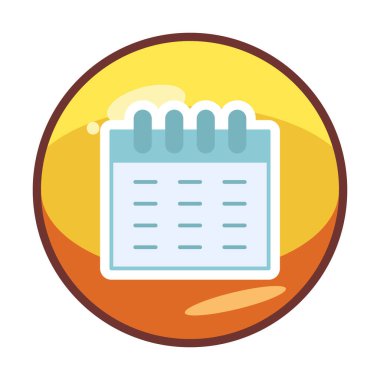 Takvim simgesi, vektör çizimi