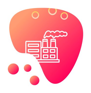 Nükleer santral ikon vektörü. İnce çizgi işareti. izole edilmiş sınır sembolü çizimi