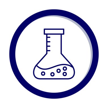 Matara ikonu. Laboratuvar ekipmanları. vektör illüstrasyonu.                     