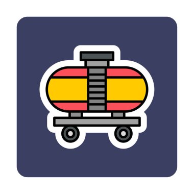 Tren, vagon nakliye ikonları. Kargo için lojistik resimler