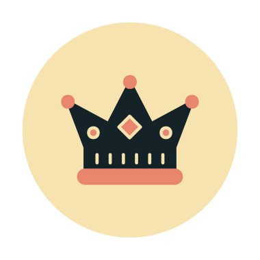  Basit bir taç. Web simgesi illüstrasyonu 