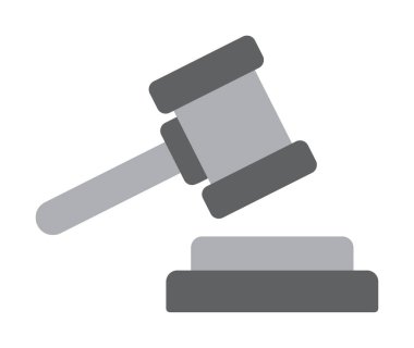 Basit yassı adalet yasası vektör illüstrasyonu