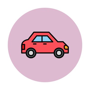 Araba düz simgesi. Vektör çizim 