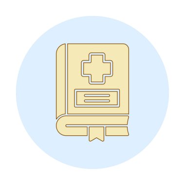 tıbbi kitap simgesi vektör illüstrasyonu 