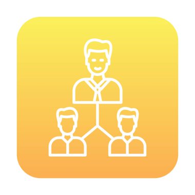 Takım çalışması kavramının iş dünyası simgesi, vektör illüstrasyonu 