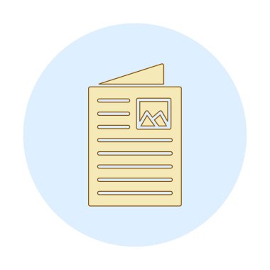 Broşür simgesi vektör illüstrasyonu