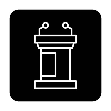 Podyum simgesinin vektör illüstrasyonu 