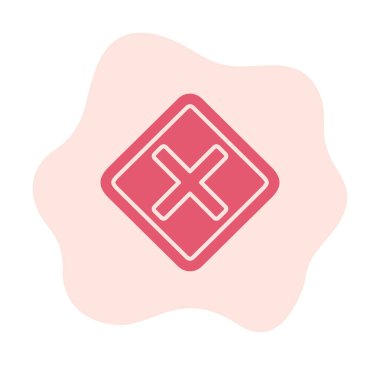 Tahriş simgesi için vektör illüstrasyonu  