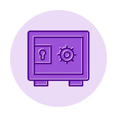 Güvenli kutu simgesi, vektör illüstrasyonu 