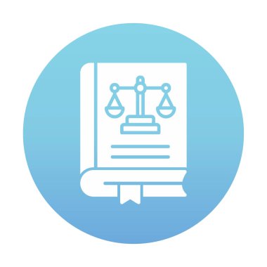 Hukuk kitabı. Web simgesi basit illüstrasyon 