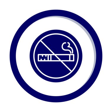 Basit Sigara İçilmez alanı simgesi, vektör illüstrasyonu