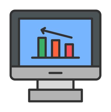 İstatistik simgesinin web vektör çizimi           
