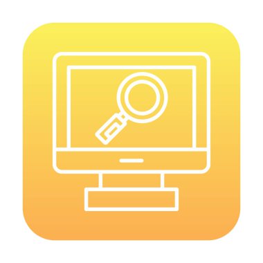 Büyütücü cam çizgi simgesi, arama konsepti