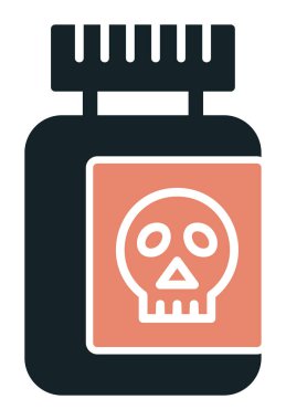 Zehir. Web simgesi basit illüstrasyon 