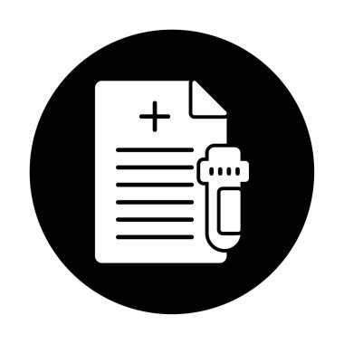 Test Raporu simgesi, vektör illüstrasyonu 