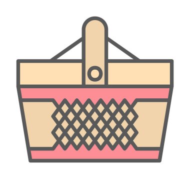 Sepet simgesi, vektör illüstrasyonu 