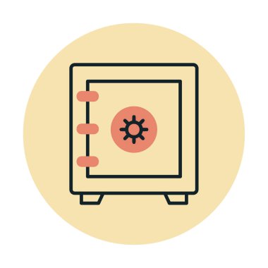 safe box icon, vector illustration 