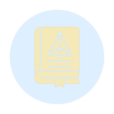 Trigonometri Kitabı simgesi, vektör illüstrasyonu