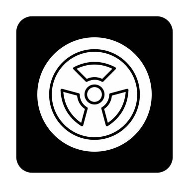 Radyasyon işareti. Web simgesi basit tasarım
