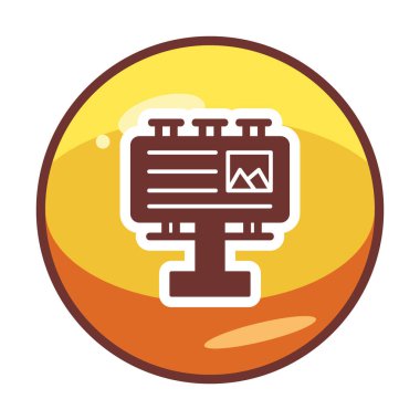 Billboard simgesinin vektör illüstrasyonu 