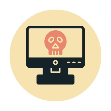 Bilgisayar korsanlığı simgesi, basit bir stil. vektör