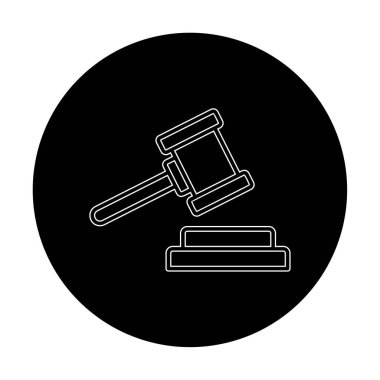 Basit yassı adalet yasası vektör illüstrasyonu