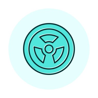 Radyasyon işareti. Web simgesi basit tasarım
