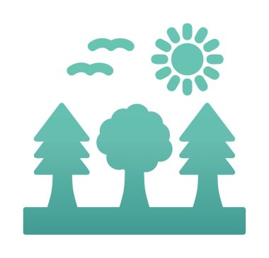 forest icon, vector illustration simple design