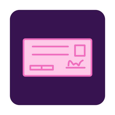 Çek çizgisi vektör simgesi