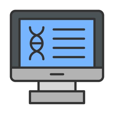 Bilgisayar vektöründe kromozom web simgesi 