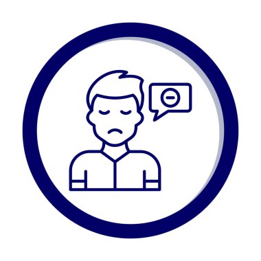 Negatif Düşünce konsepti ikon vektör çizimi