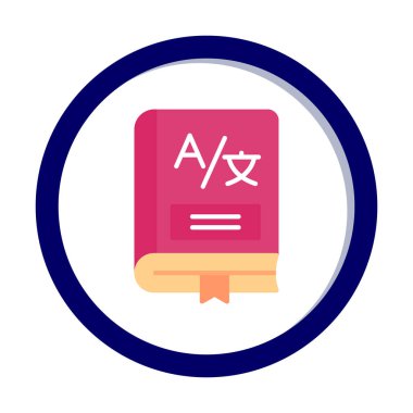 sözlük modern simgesinin vektör illüstrasyonu                               