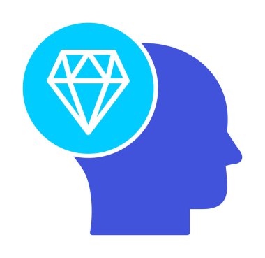 Elmas simgesi, vektör illüstrasyonu basit tasarım