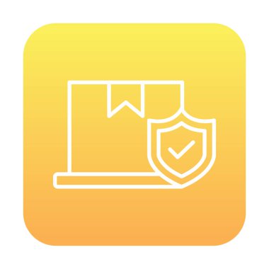 İşaretleme simgesi, vektör illüstrasyonlu kutu 