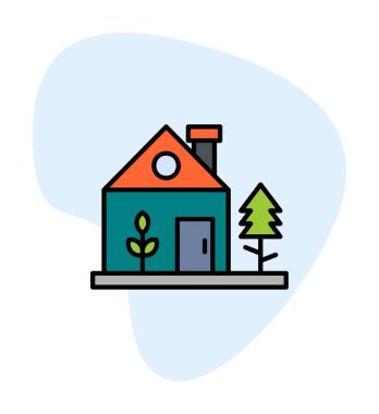 Ağ ve mobil uygulama tasarımınız için beyaz arkaplanda izole edilmiş yeşil ev simgesi vektörü, ev logosu kavramı