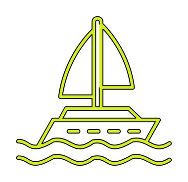 Yat simgesi vektör illüstrasyonu