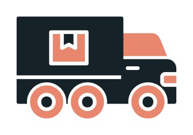 kamyon simgesi, vektör illüstrasyonu