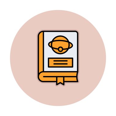 Vektör illüstrasyonu, Astronomi Kitabı simgesi  