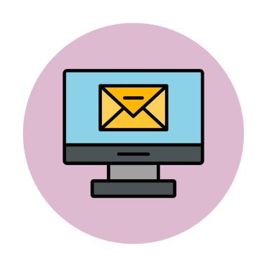 Basit düz bilgisayar e- posta iletisi vektörü