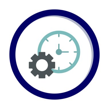 Zaman Yöneticisi web simgesi vektör illüstrasyonu