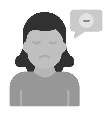 Negatif Düşünce konsepti ikon vektör çizimi