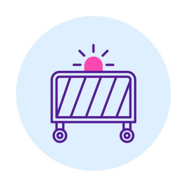 çit web simgesi, vektör çizim 