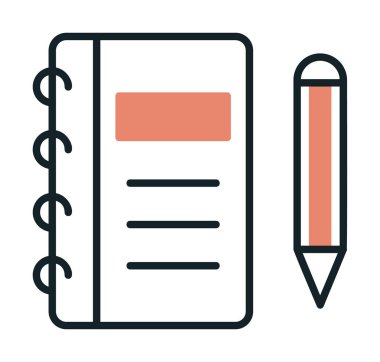 Kalem, vektör illüstrasyonlu günlük 