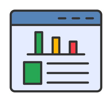 İstatistik simgesinin web vektör çizimi           