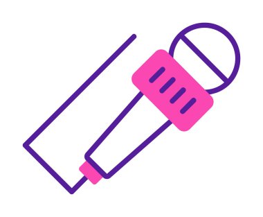 mikrofon web simge vektör çizim 