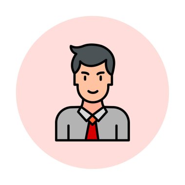 Man web simgesi, vektör illüstrasyonu 