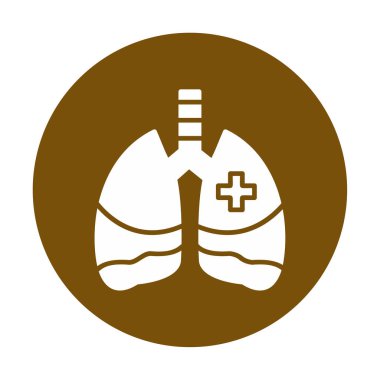 akciğer simgesi, vektör illüstrasyonu  