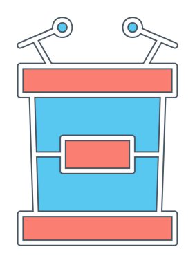 Modern Tribune simgesinin vektör çizimi                     