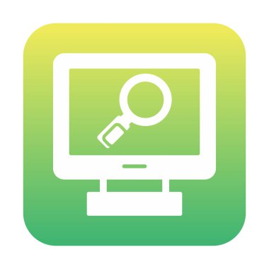 Büyütücü cam çizgi simgesi, arama konsepti